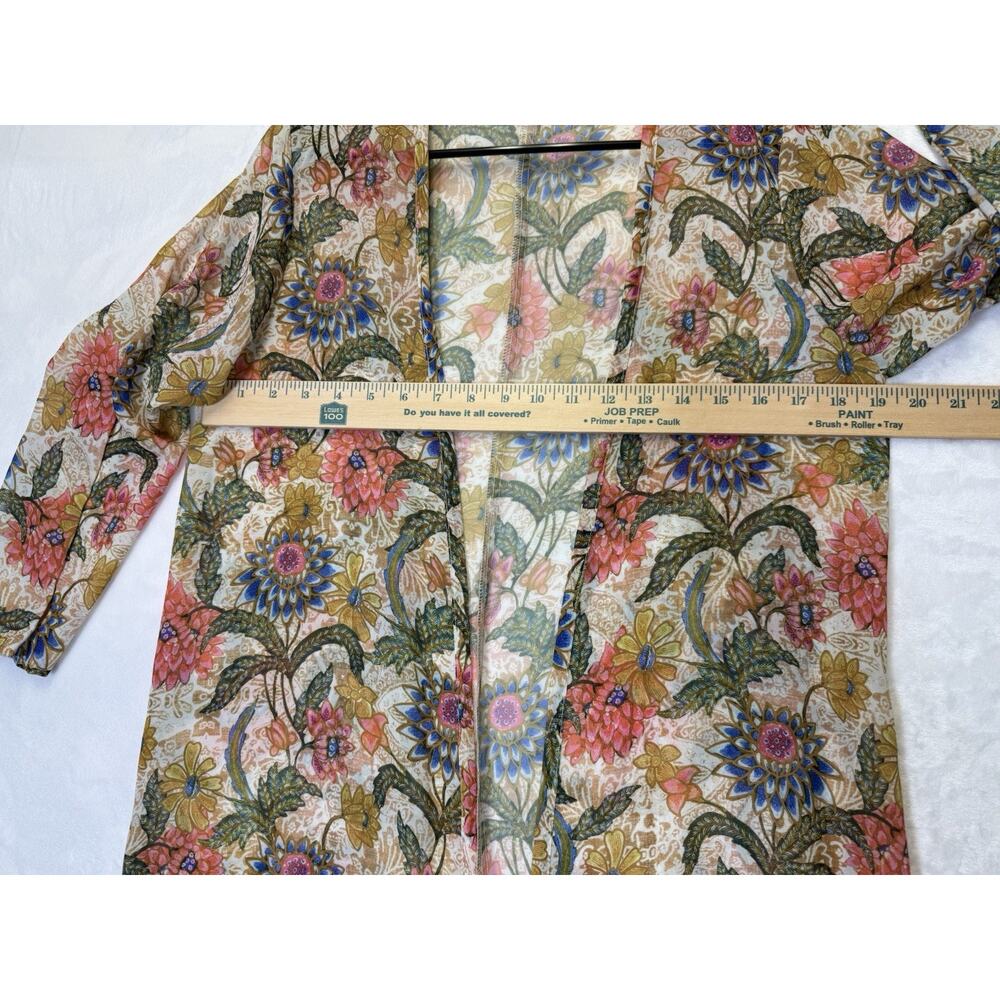 Show Me Your MuMu Floral Print Bloomtastic Karmyn Cape Kimono Duster Sz S USA - Picture 7 of 8